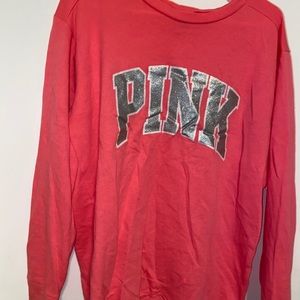 Long sleeve pink brand sweater